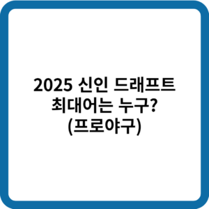 2025 신인드래프트 최대어